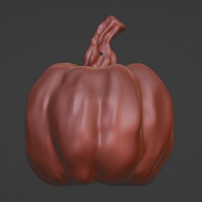 Pumpkin stl key block 3D print model_2