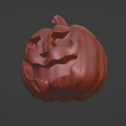 Pumpkin stl key block 3D print model_5