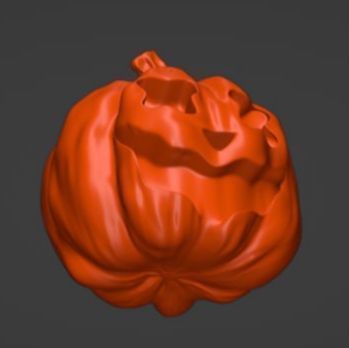 Pumpkin stl key block 3D print model_7