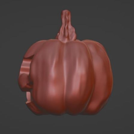Pumpkin stl key block 3D print model_1