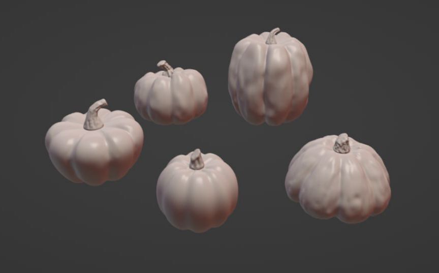 Pumpkins stl 3D print model_4