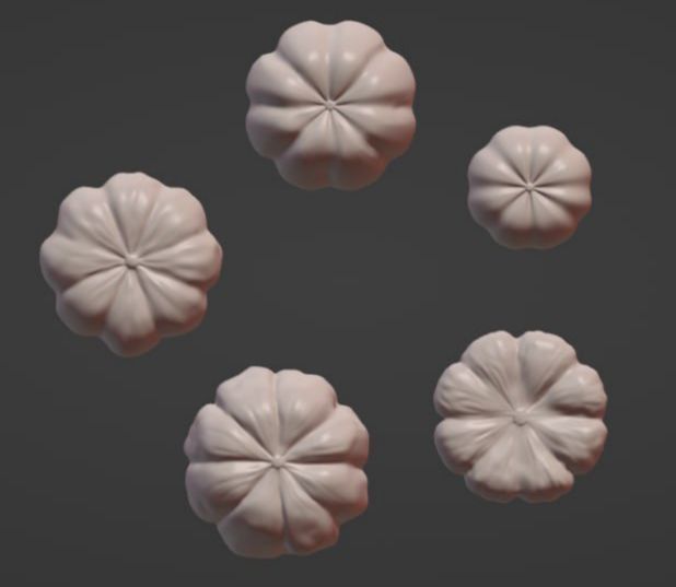 Pumpkins stl 3D print model_2