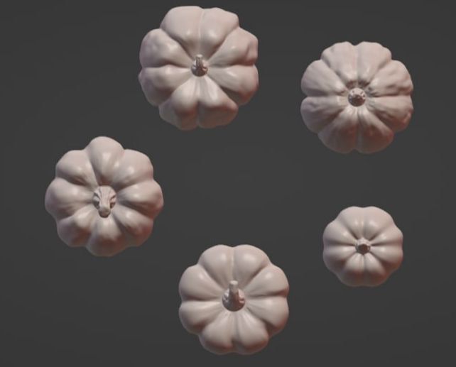 Pumpkins stl 3D print model_3