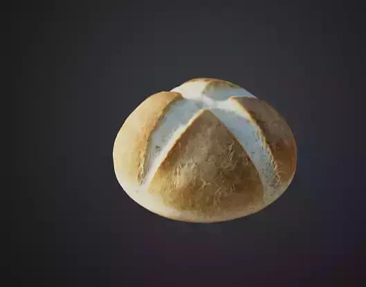 Realistic Loaf of Bread 3D Model
