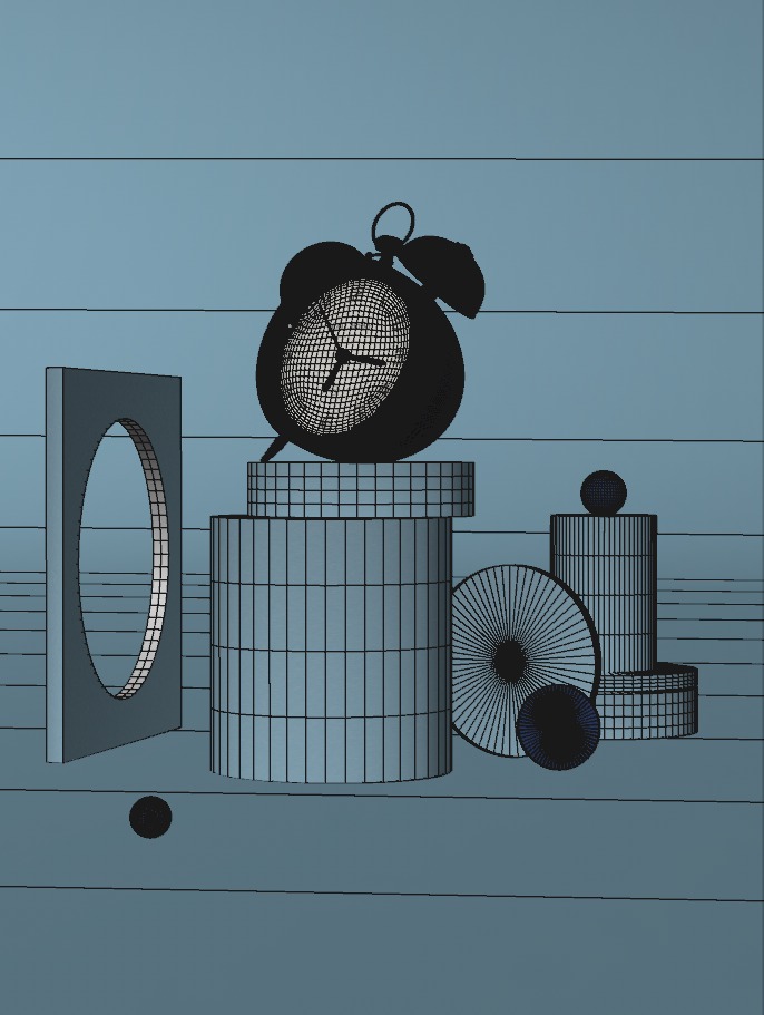 Alarm Clock 3D model with cinema 4d Octane 3D model 3D model_7