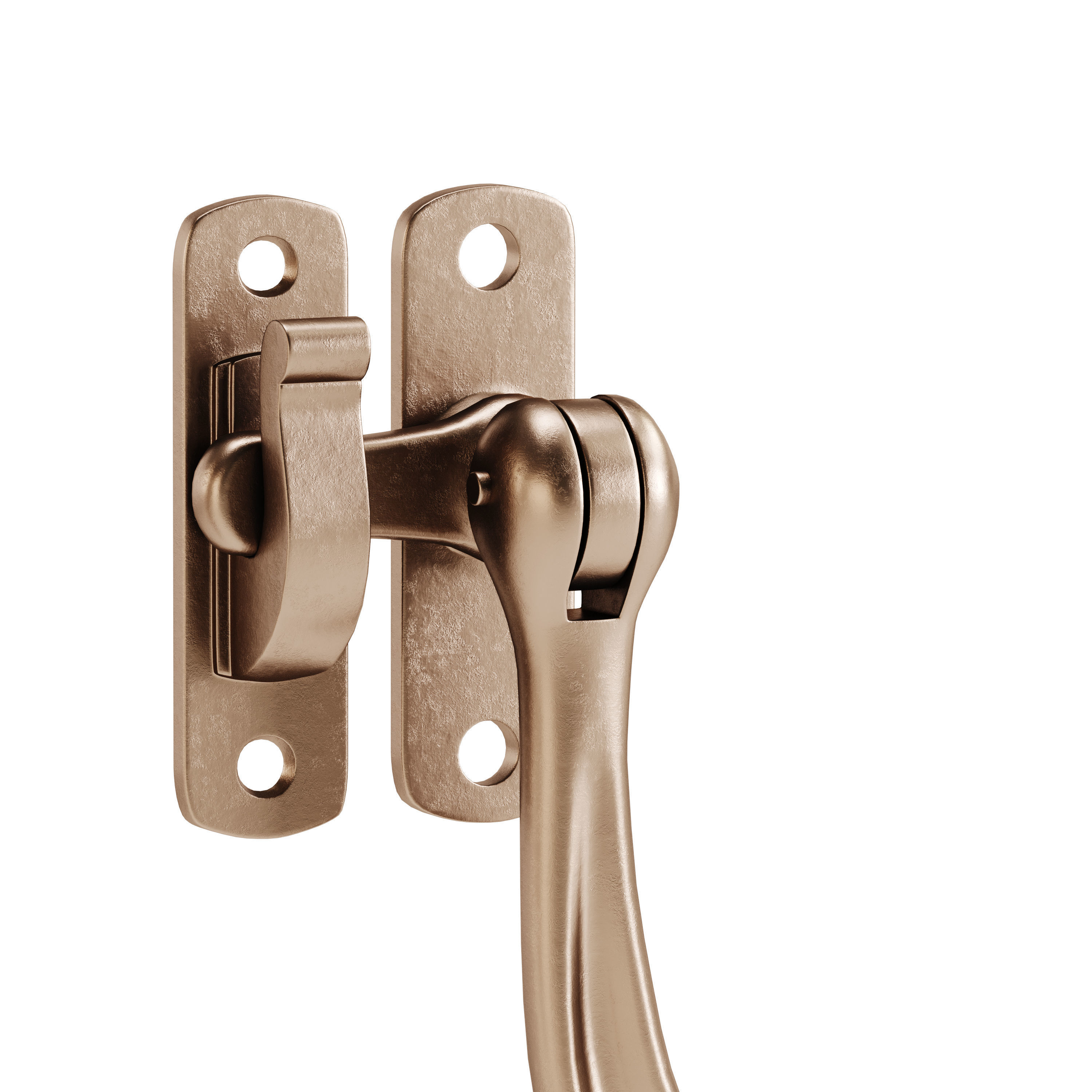 Black Window Sash Door Lock 3D model_11