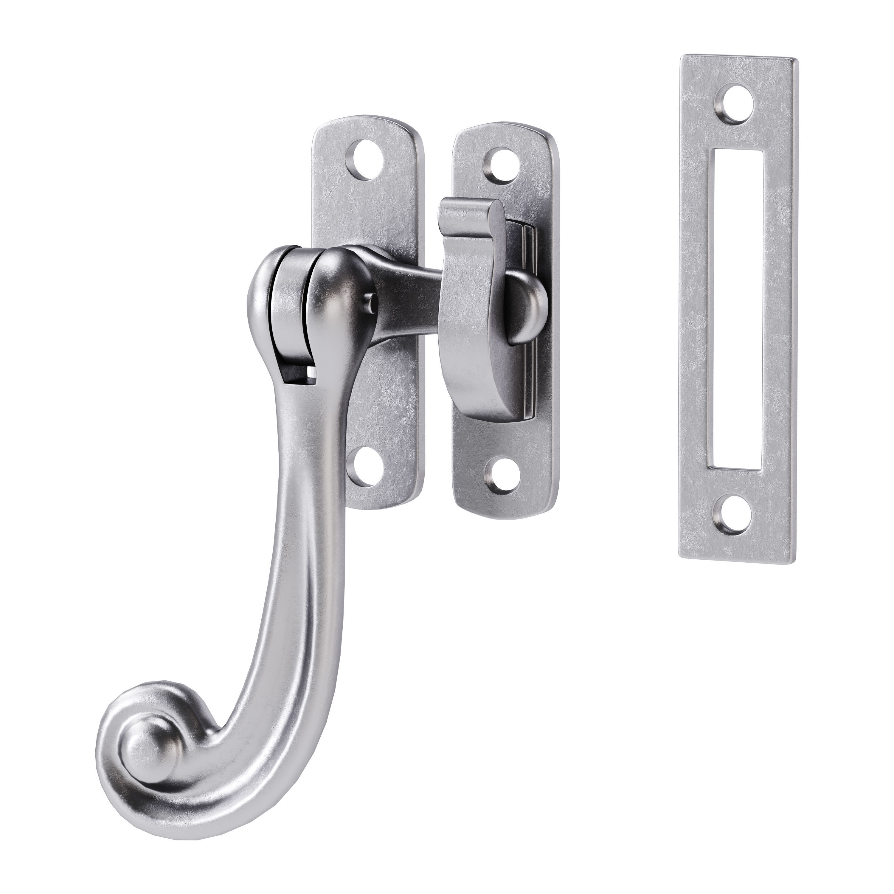 Black Window Sash Door Lock 3D model_6