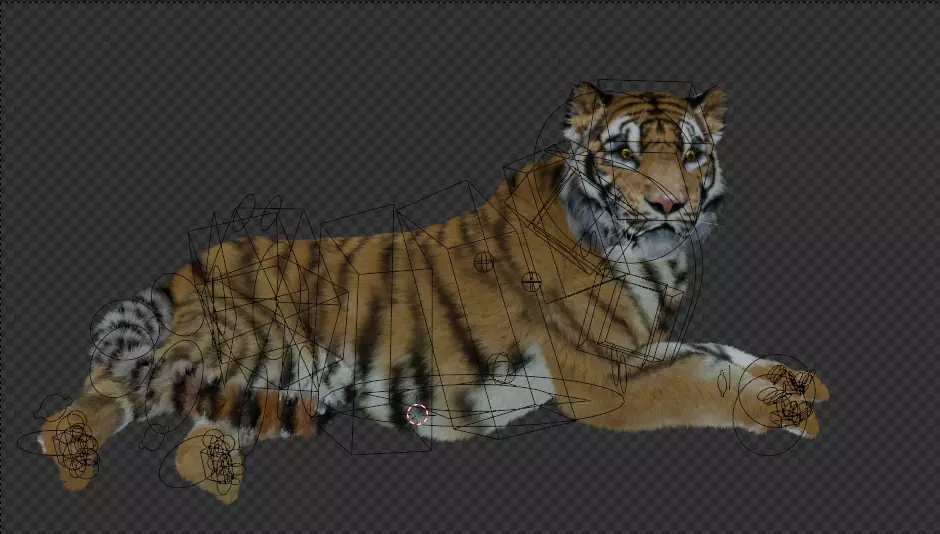 Tiger  Low-poly 3D model_0