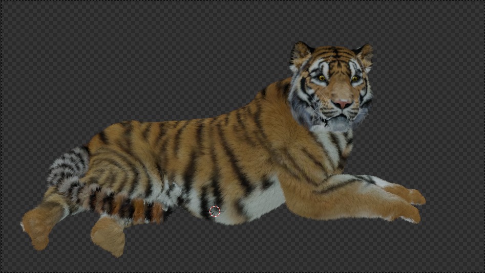 Tiger  Low-poly 3D model_1