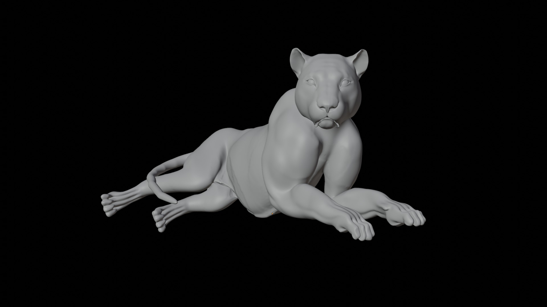 Tiger  Low-poly 3D model_7