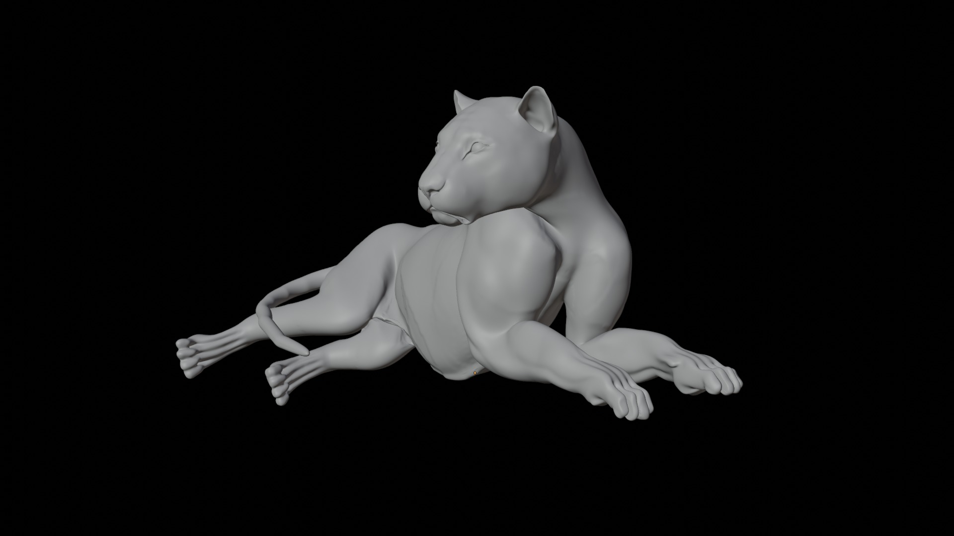 Tiger  Low-poly 3D model_6