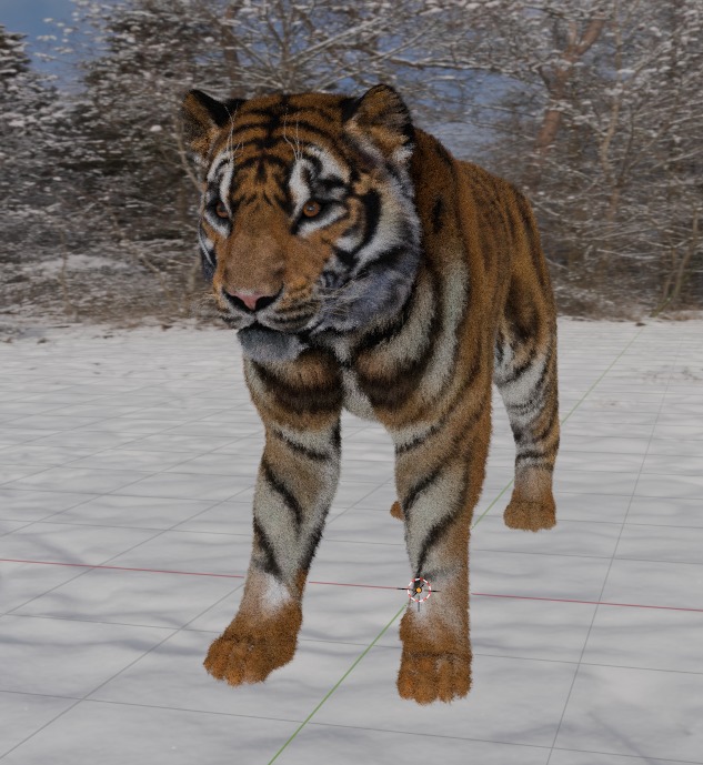 Tiger  Low-poly 3D model_2