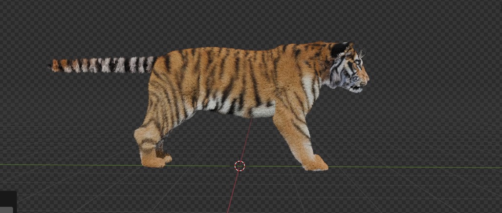 Tiger  Low-poly 3D model_4