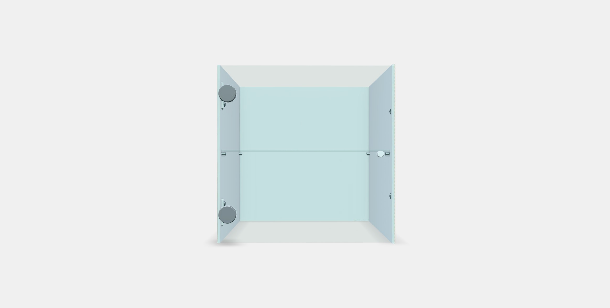 KALLAX Insert with glass door Low-poly 3D model_9