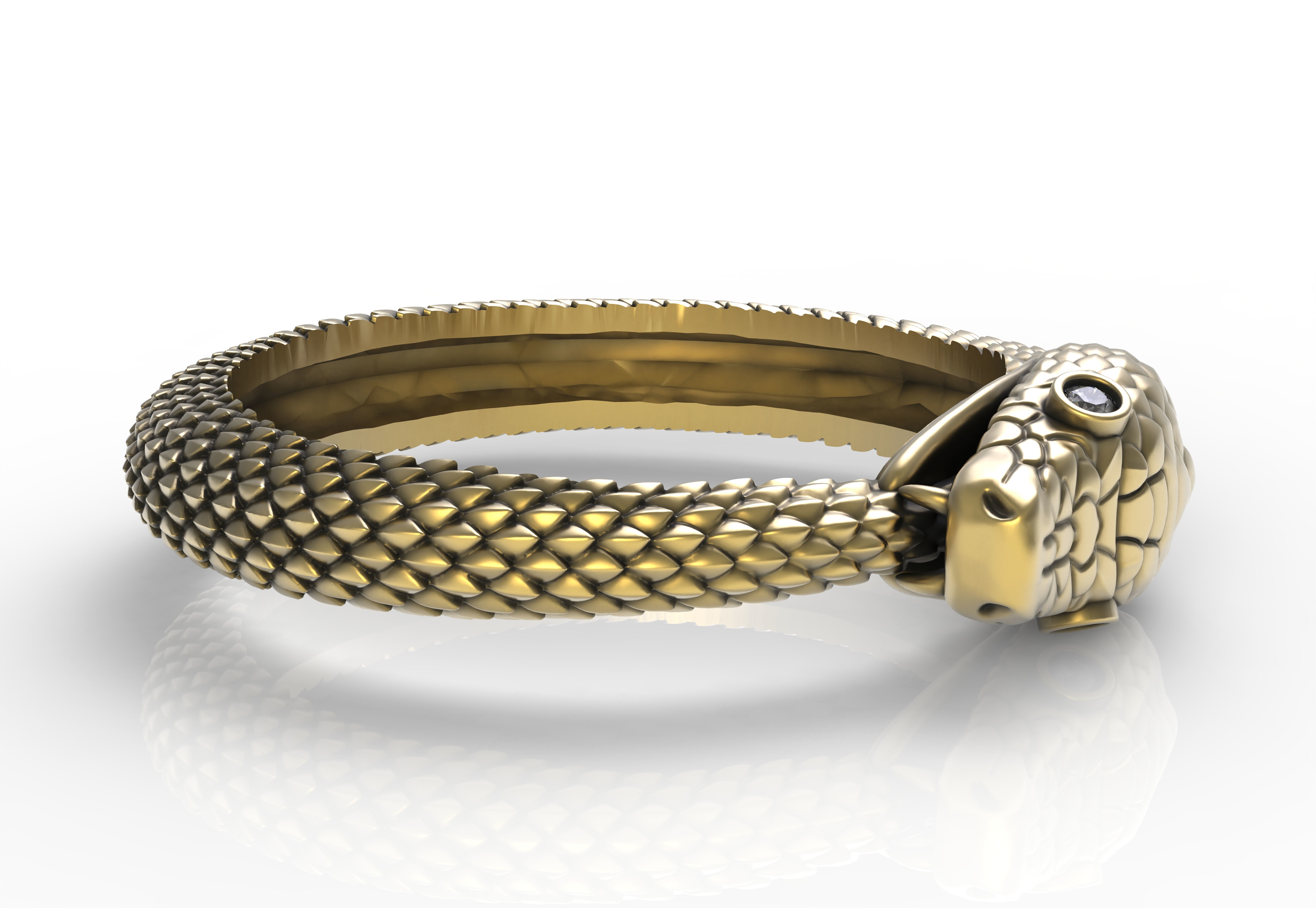SNAKE RING 3D print model_7