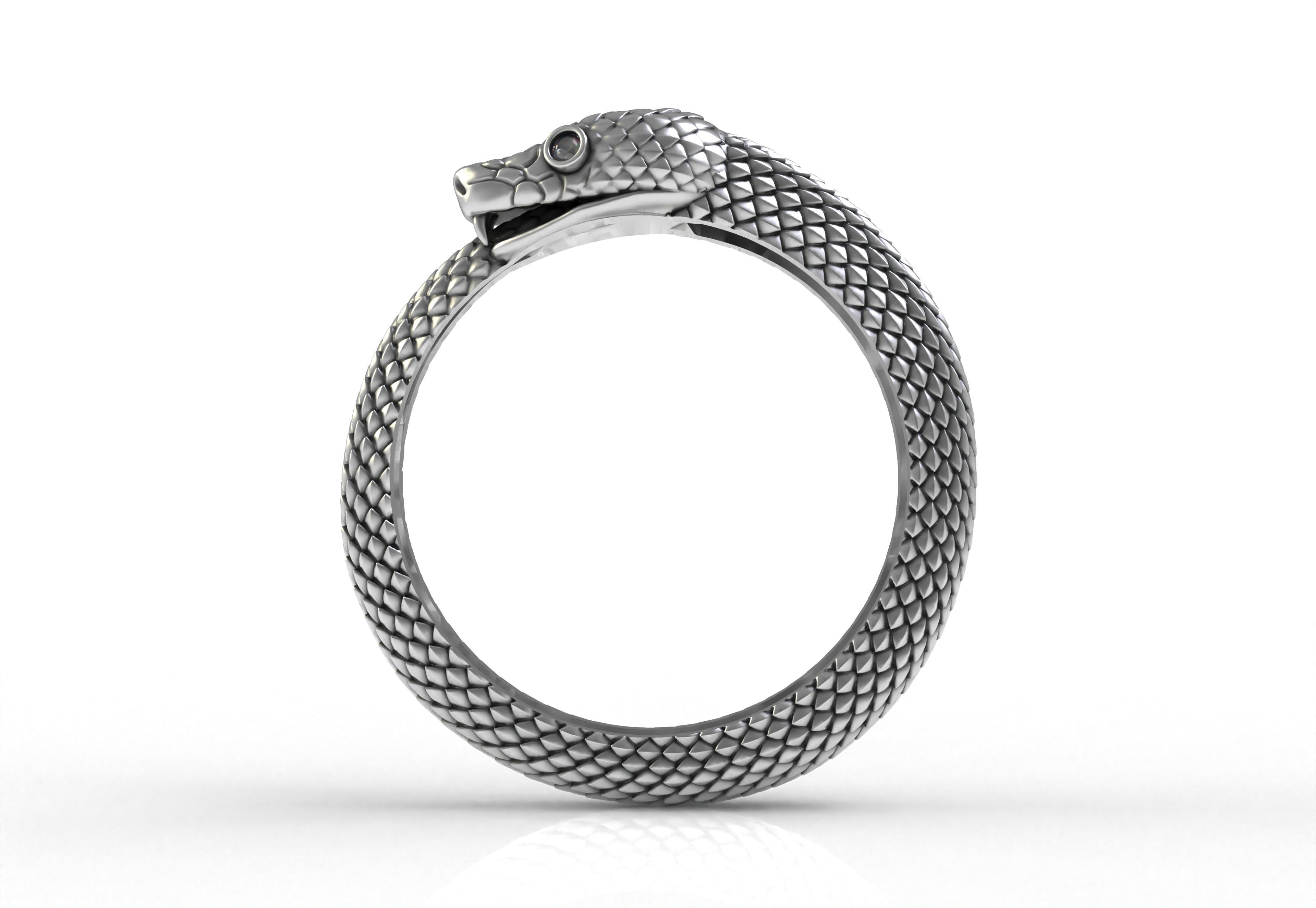 SNAKE RING 3D print model_1