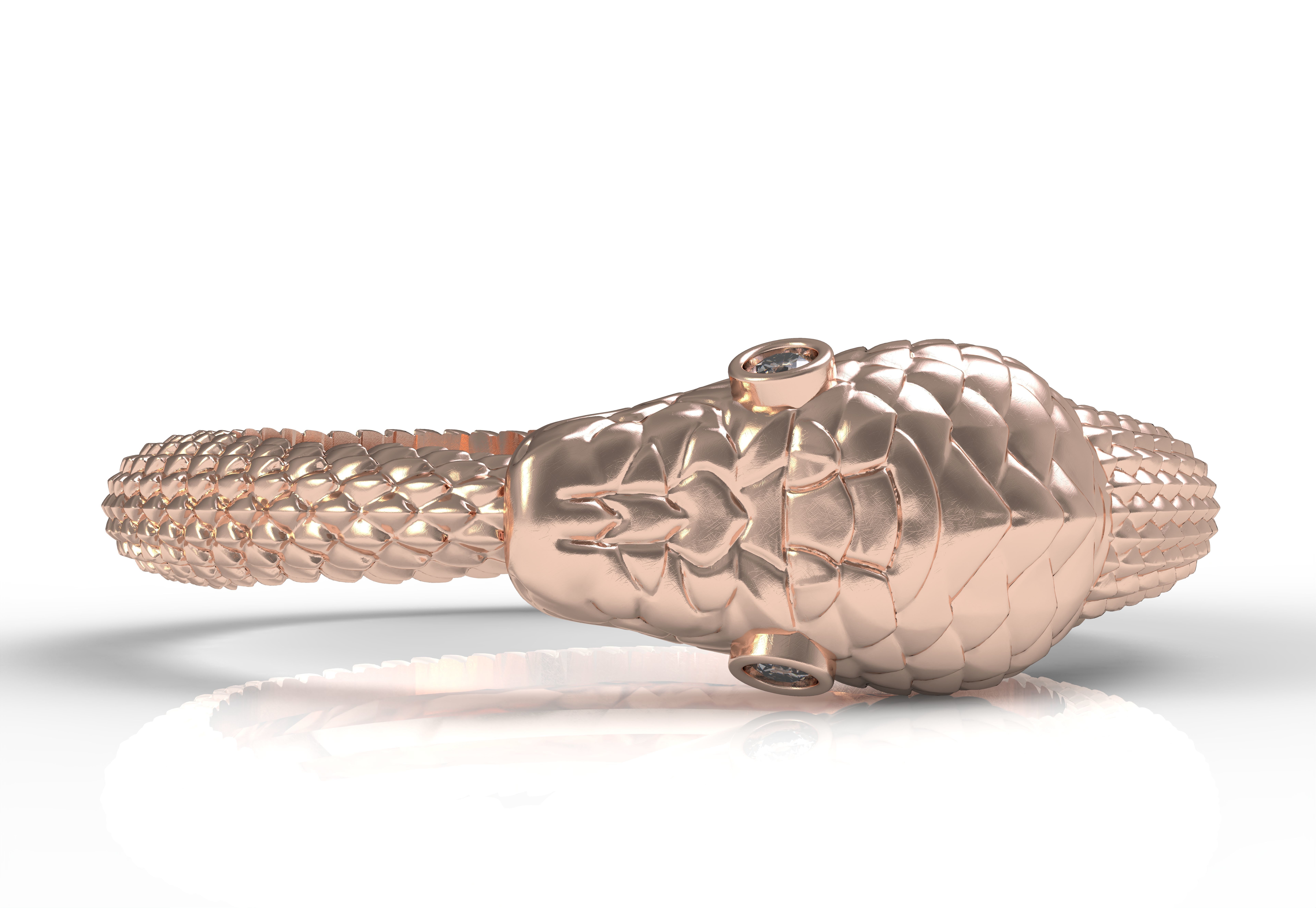 SNAKE RING 3D print model_11