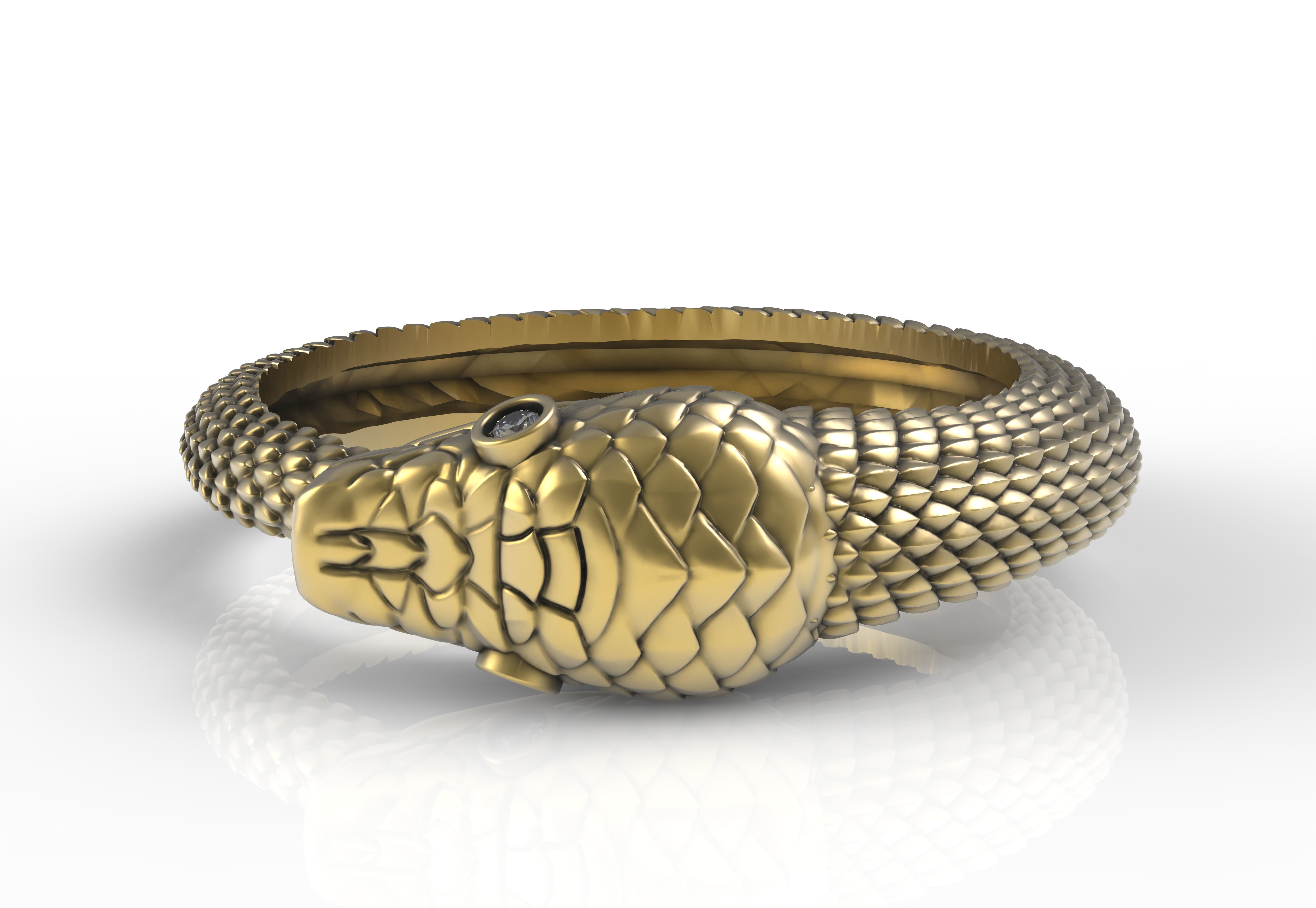 SNAKE RING 3D print model_8