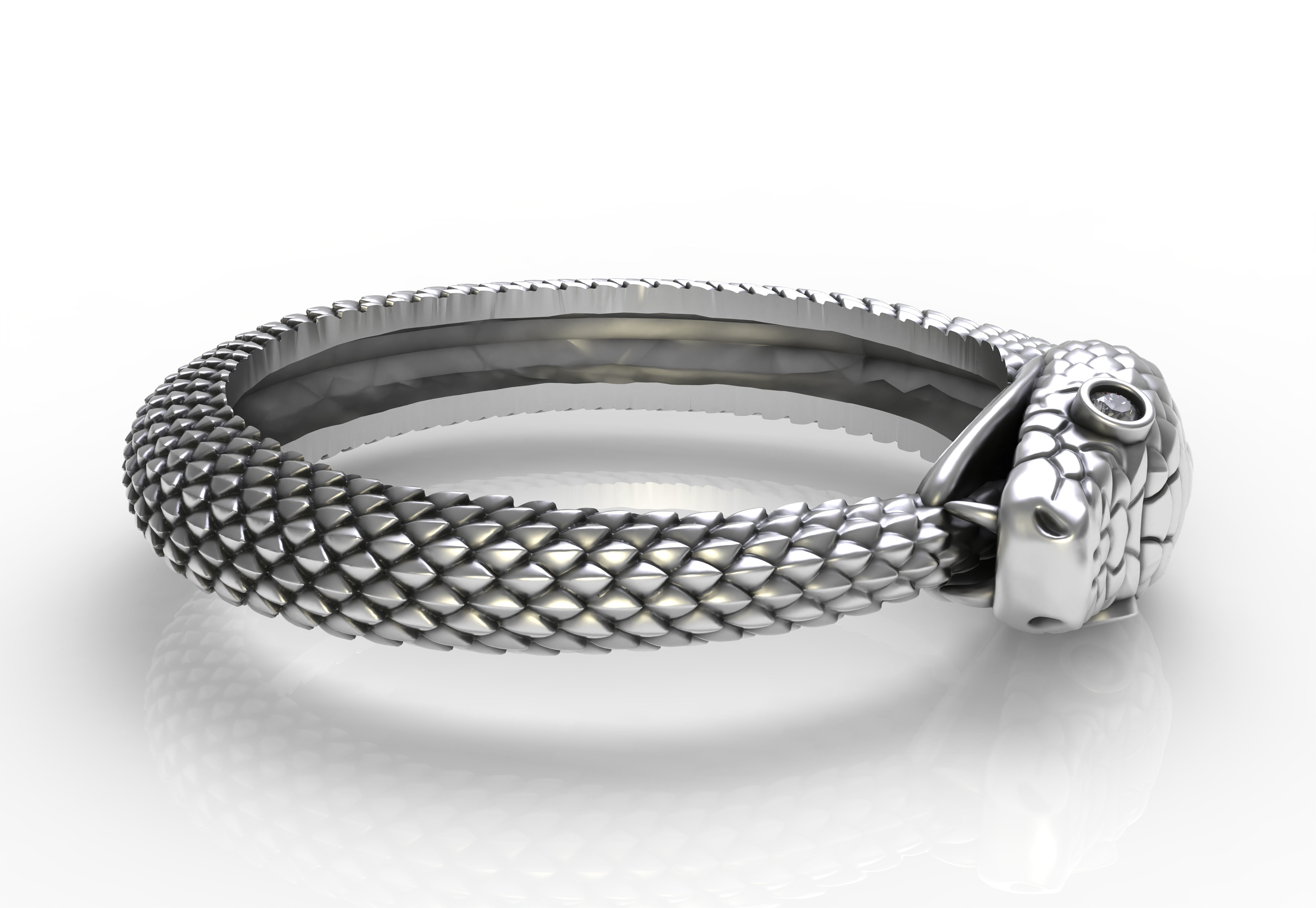 SNAKE RING 3D print model_4