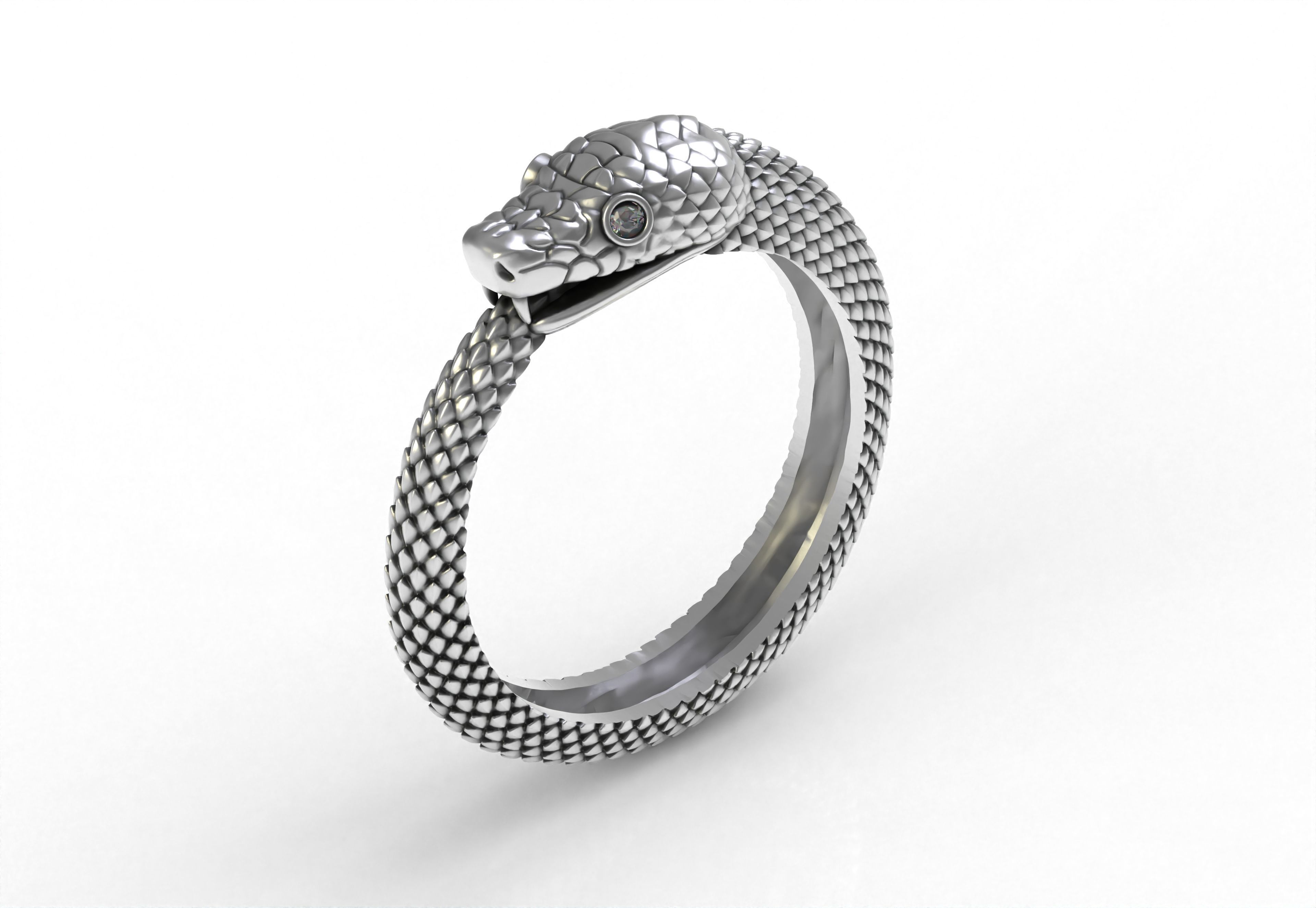 SNAKE RING 3D print model_2