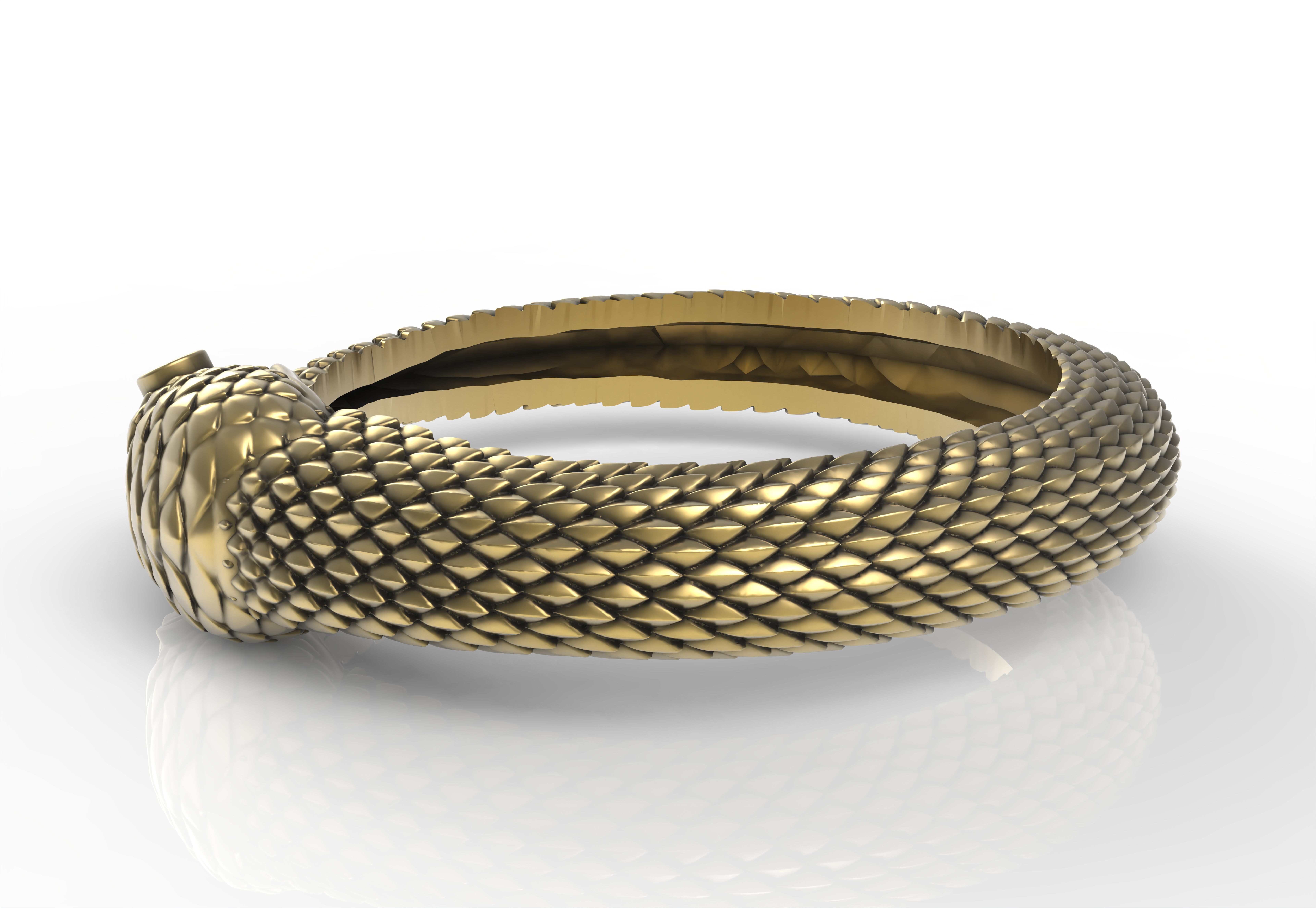SNAKE RING 3D print model_6