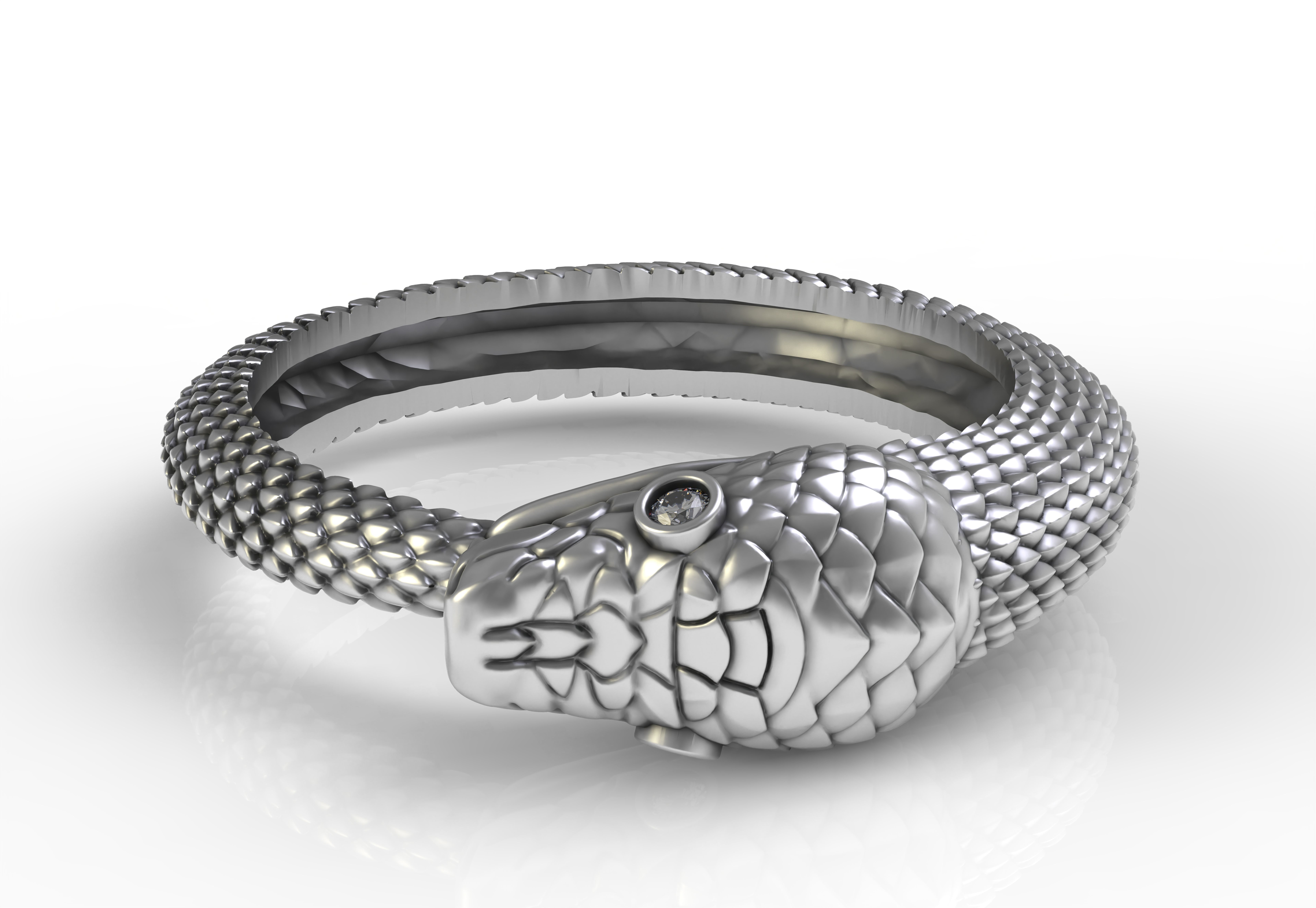 SNAKE RING 3D print model_3