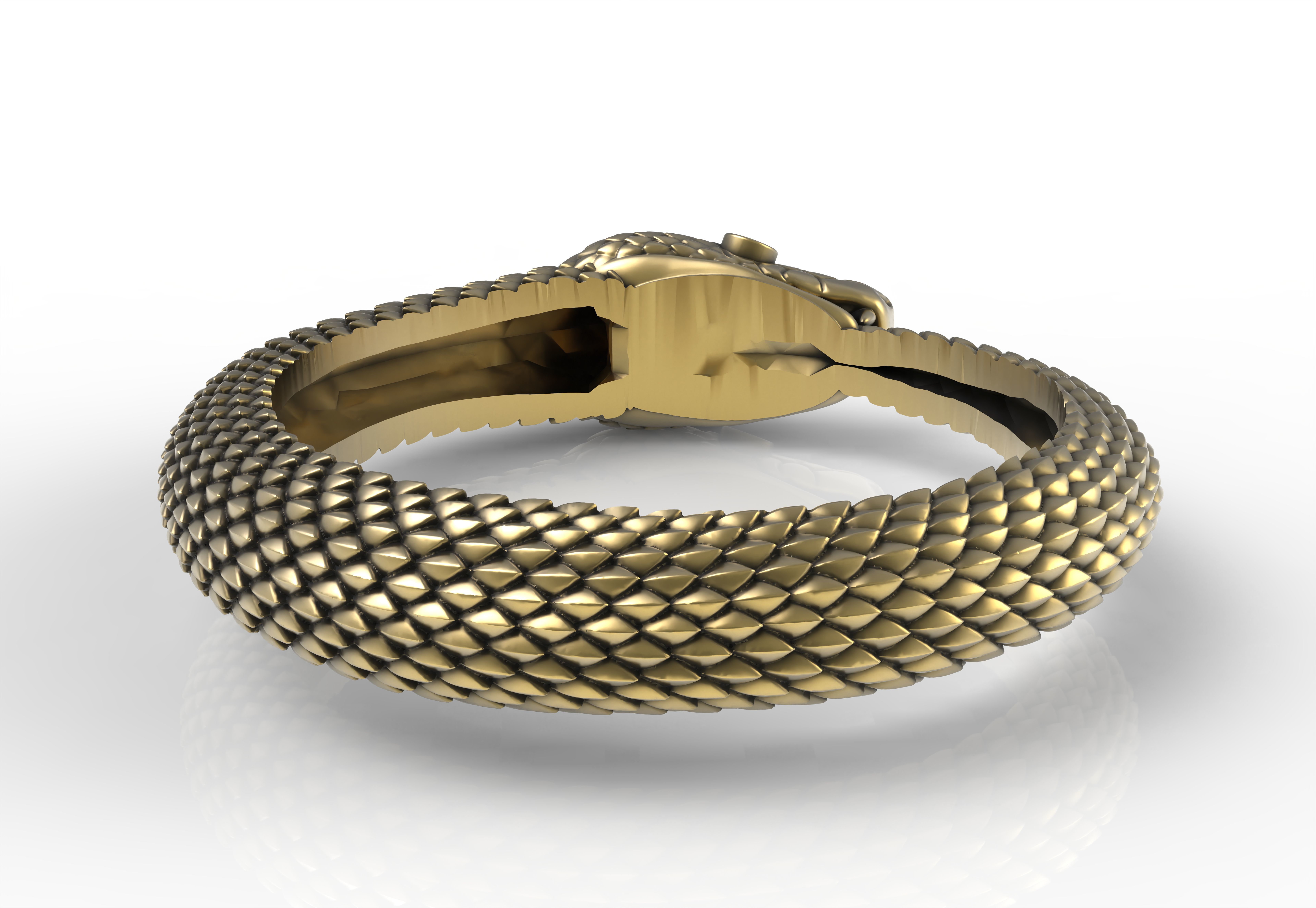 SNAKE RING 3D print model_9