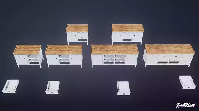 INDUSTRIAL - Table Workbench 02 - LOW POLY AND NANITE