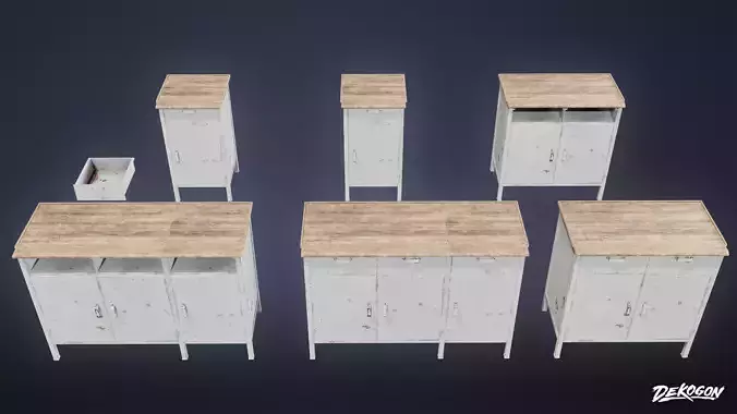 INDUSTRIAL - Table Workbench 03 - LOW POLY AND NANITE