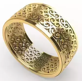 Patterned Ring 3D model Texture