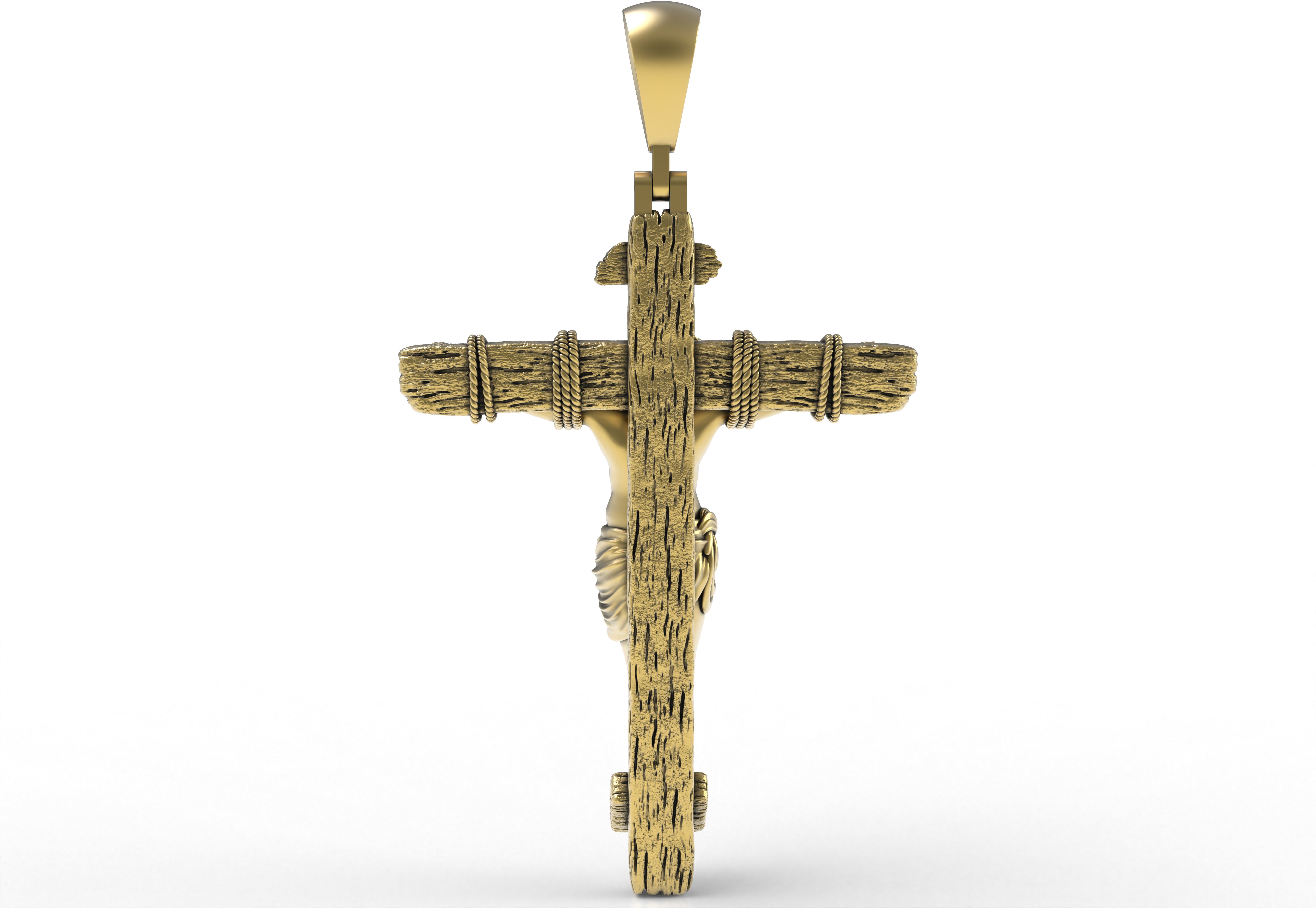 Jesus with Cross Pendant 3D print model_4