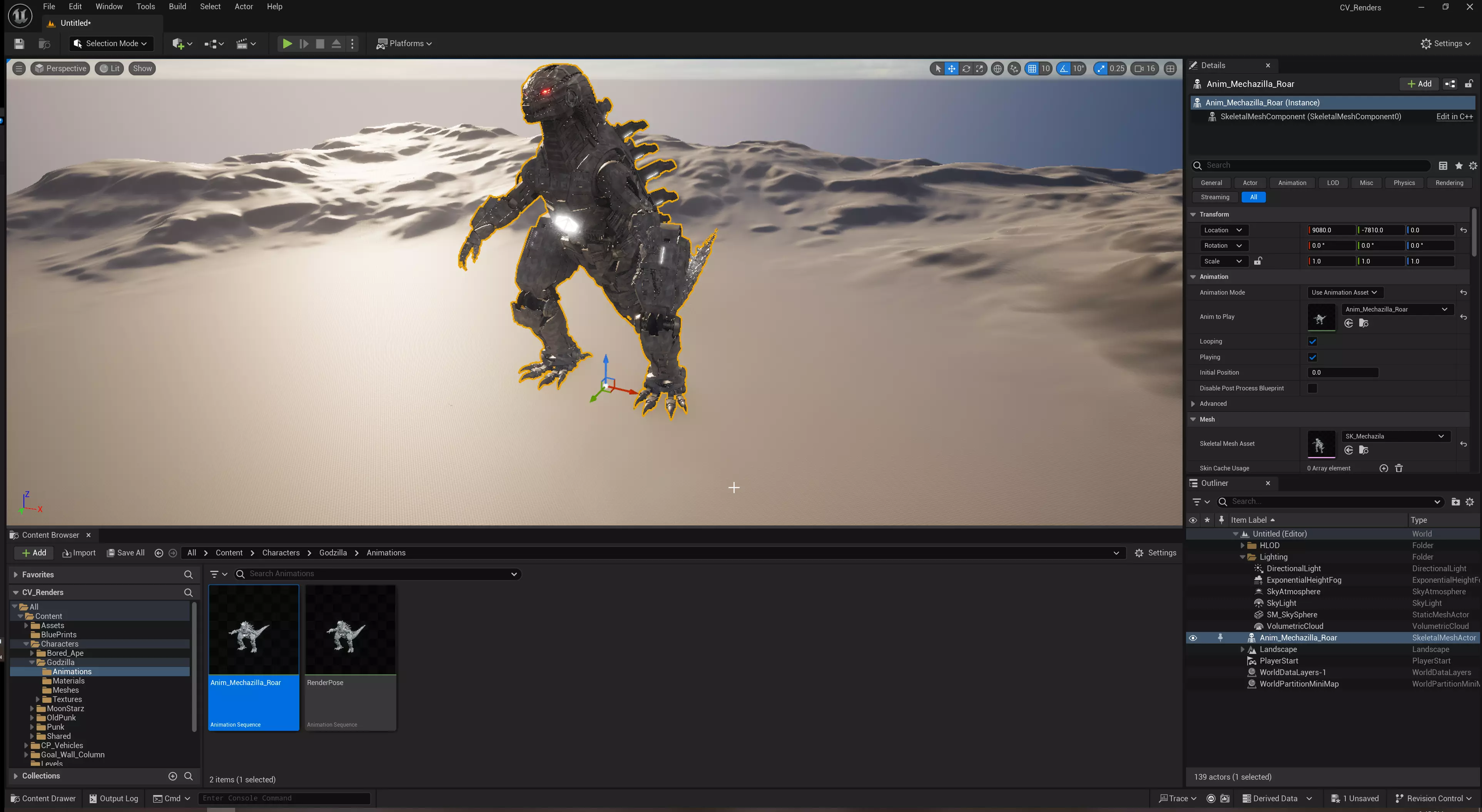 Mechzila Giant in Action Low-poly 3D model_0