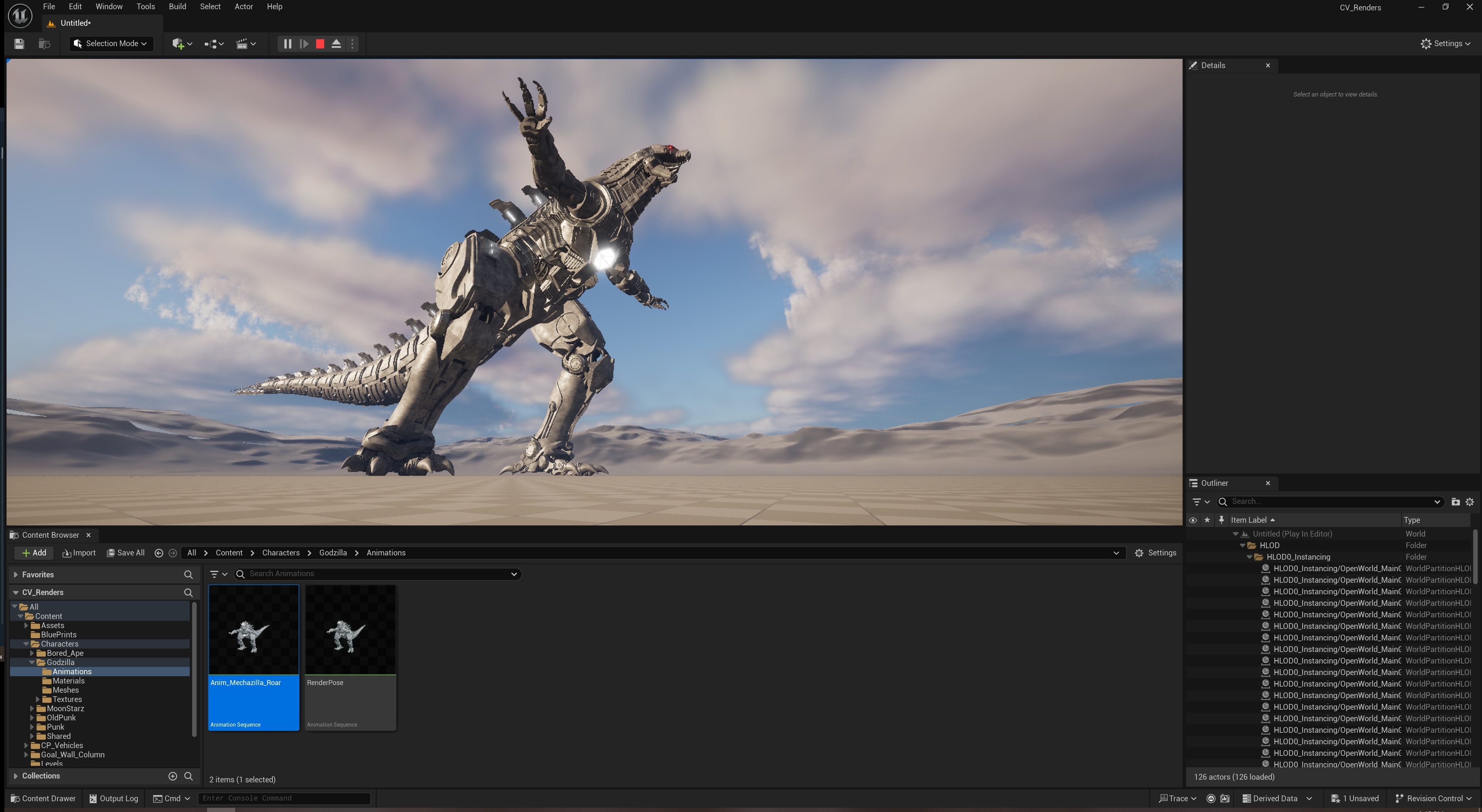 Mechzila Giant in Action Low-poly 3D model_4