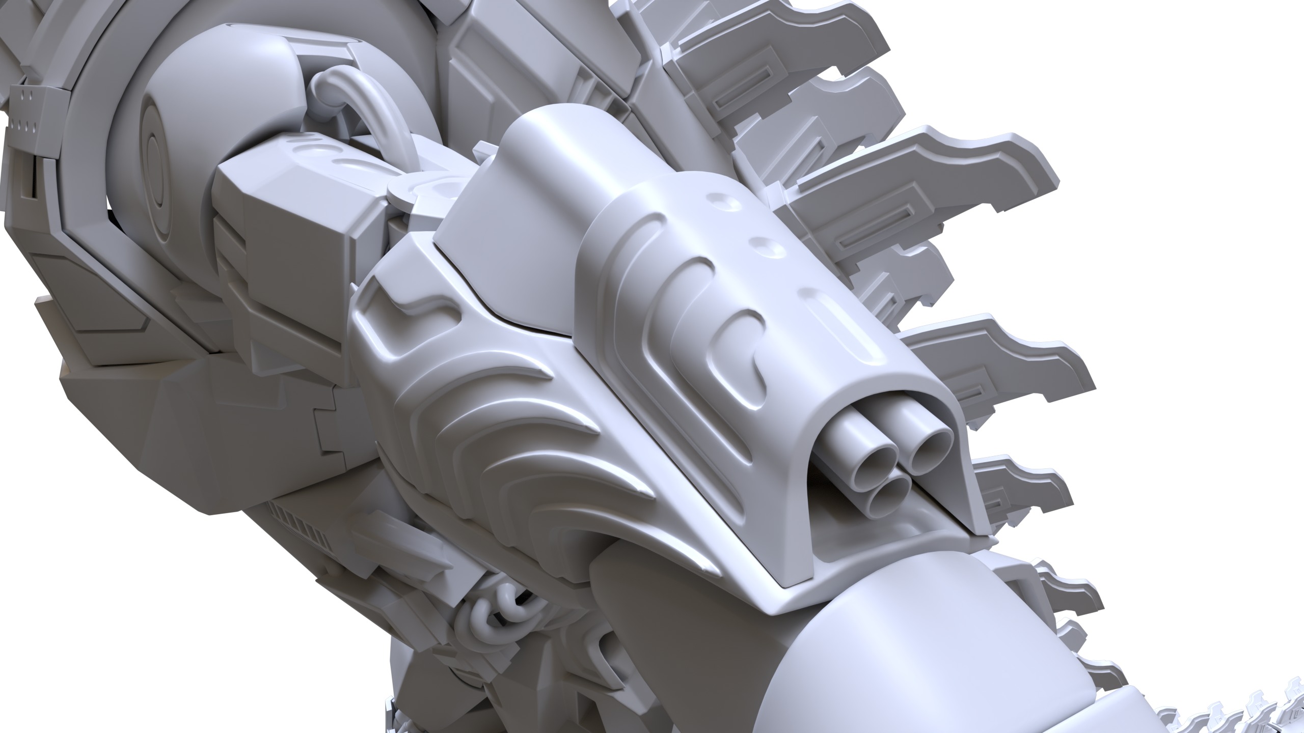 Mechzila Giant in Action Low-poly 3D model_7