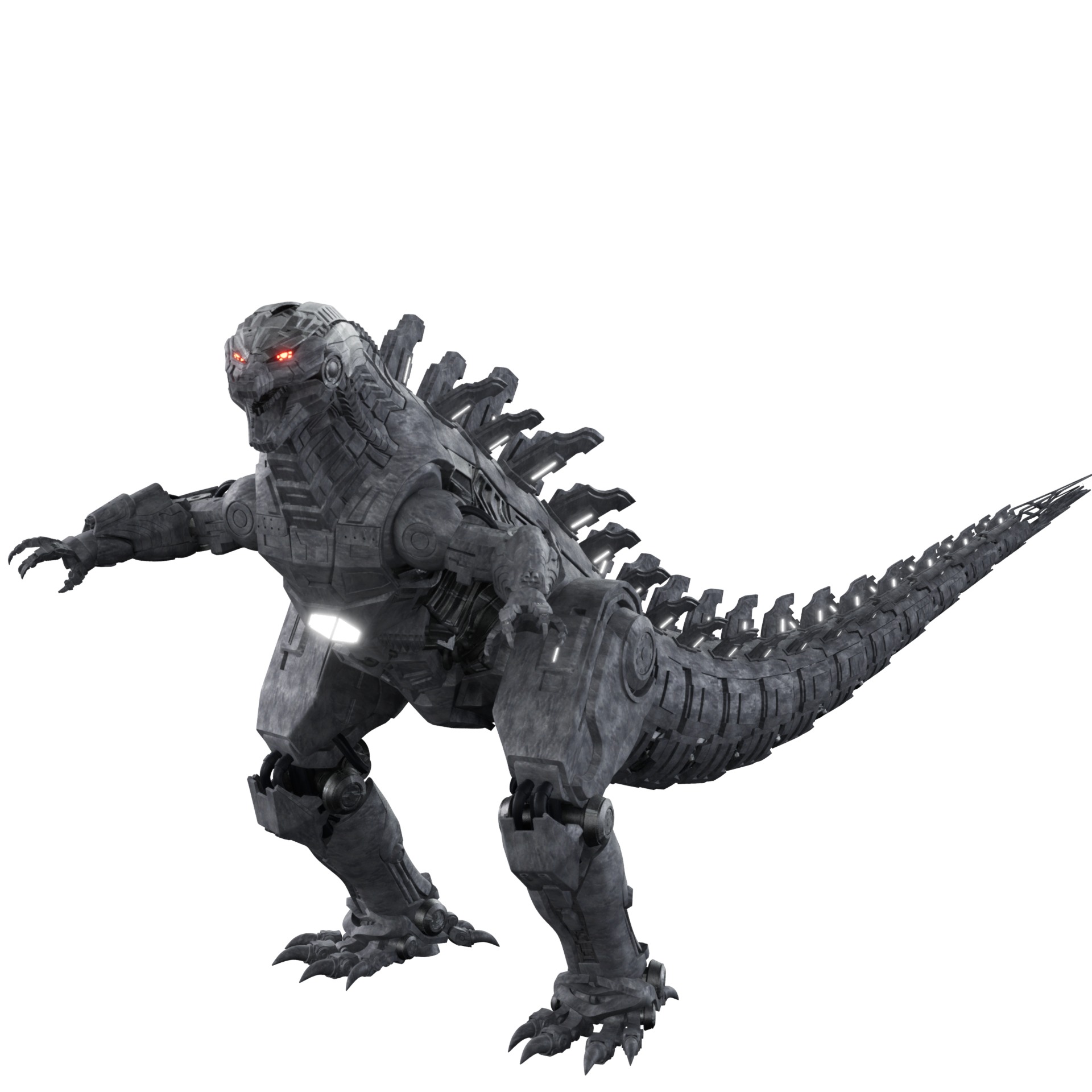 Mechzila Giant in Action Low-poly 3D model_21