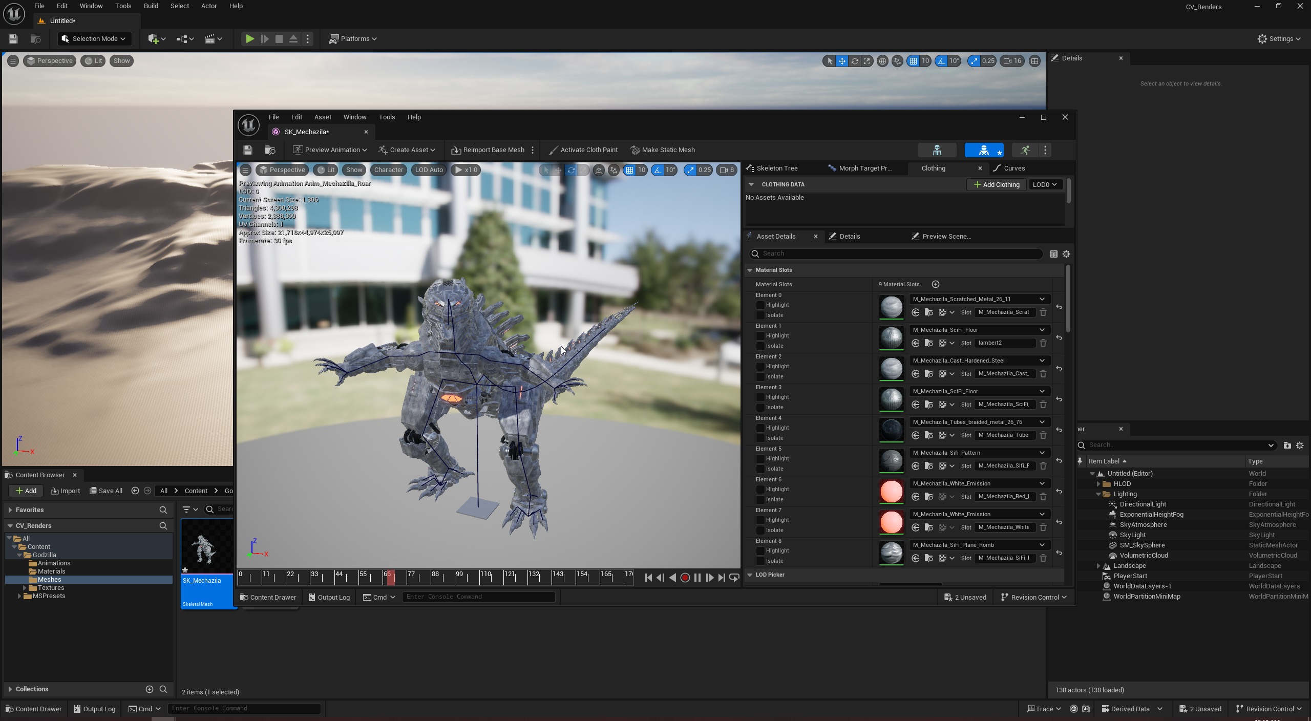 Mechzila Giant in Action Low-poly 3D model_5