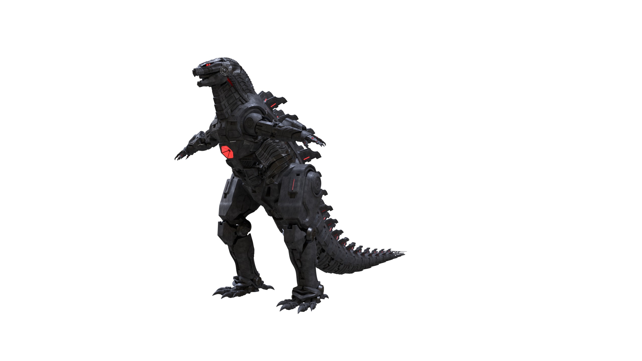 Mechzila Giant in Action Low-poly 3D model_17