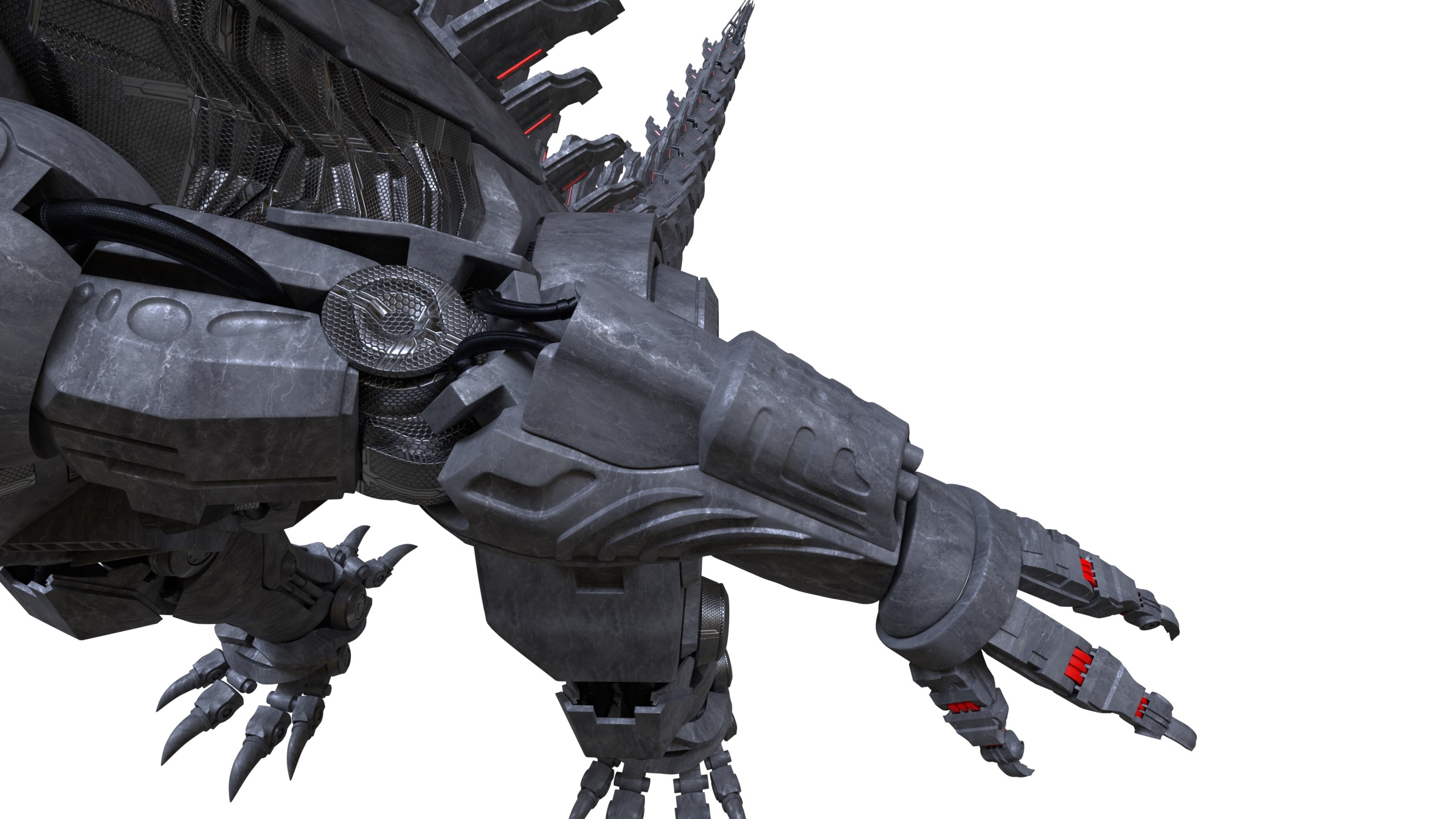 Mechzila Giant in Action Low-poly 3D model_12