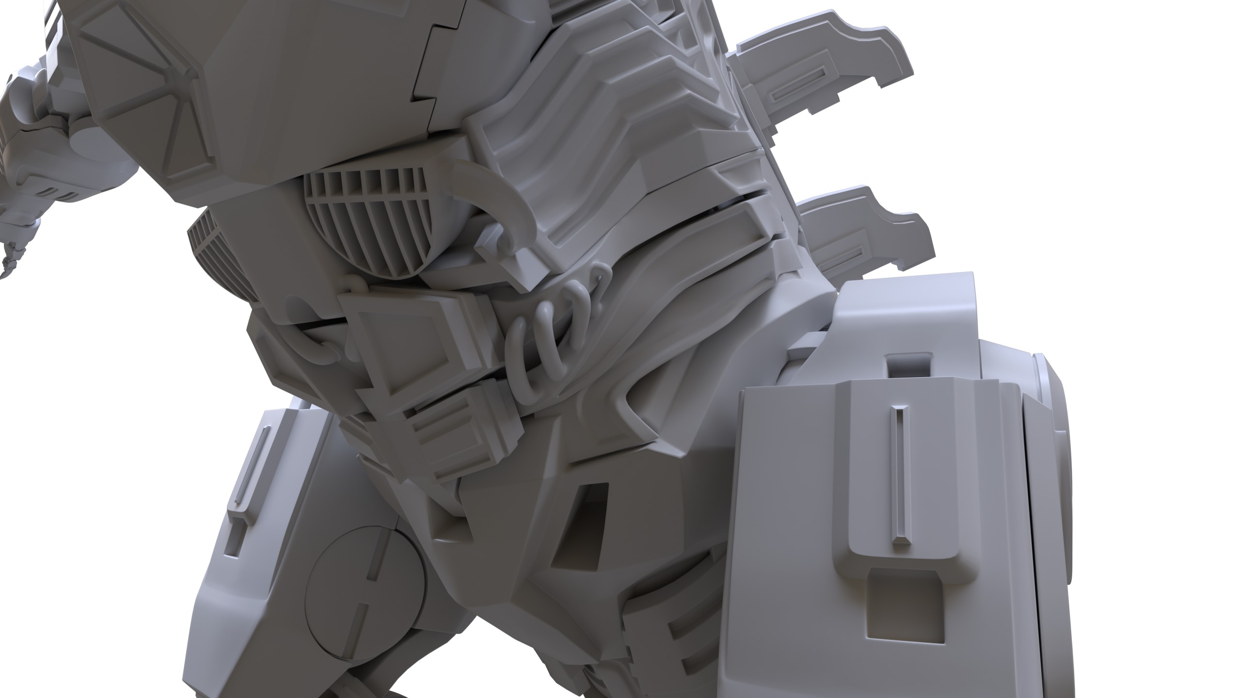 Mechzila Giant in Action Low-poly 3D model_10
