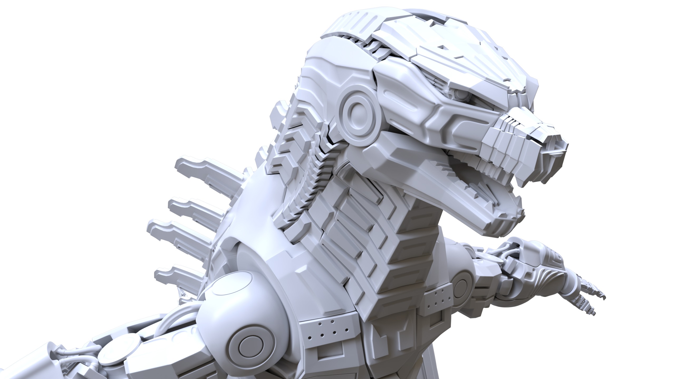 Mechzila Giant in Action Low-poly 3D model_8