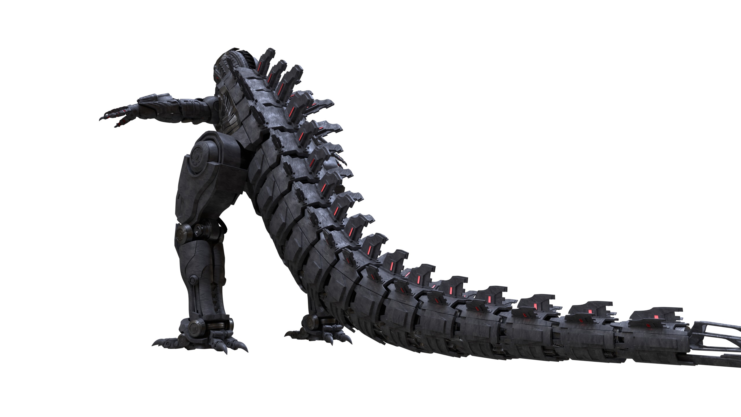 Mechzila Giant in Action Low-poly 3D model_19