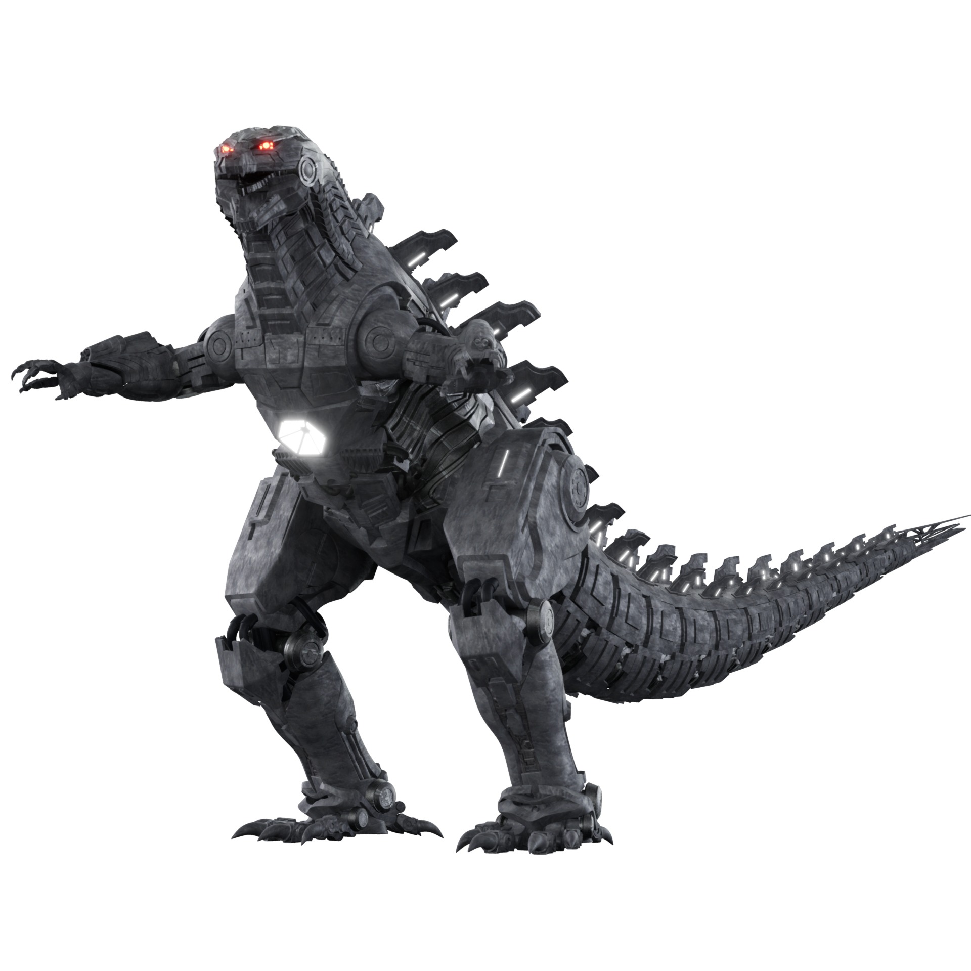 Mechzila Giant in Action Low-poly 3D model_20