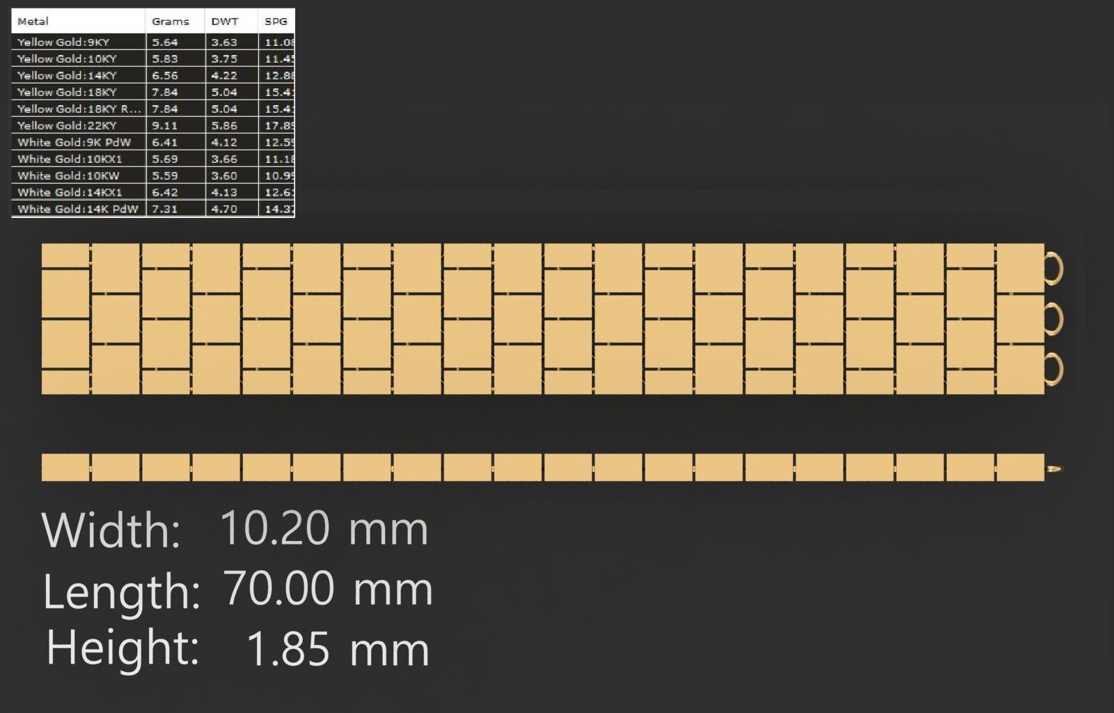 LIGHT WEIGHT LINK CHAIN BRACELT - 90 PIECES READY FOR PRINT 3D print model_27