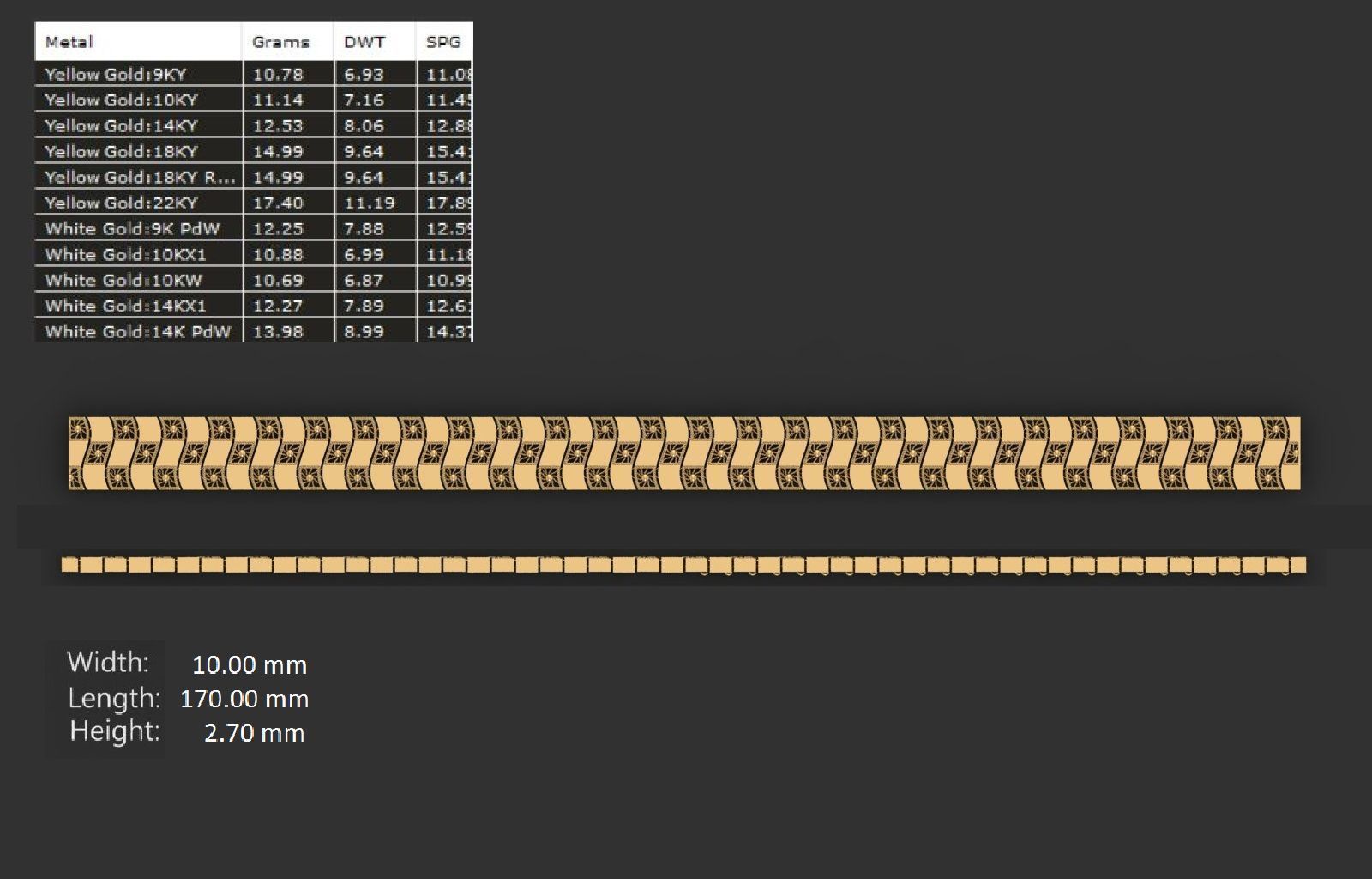 LIGHT WEIGHT LINK CHAIN BRACELT - 90 PIECES READY FOR PRINT 3D print model_43