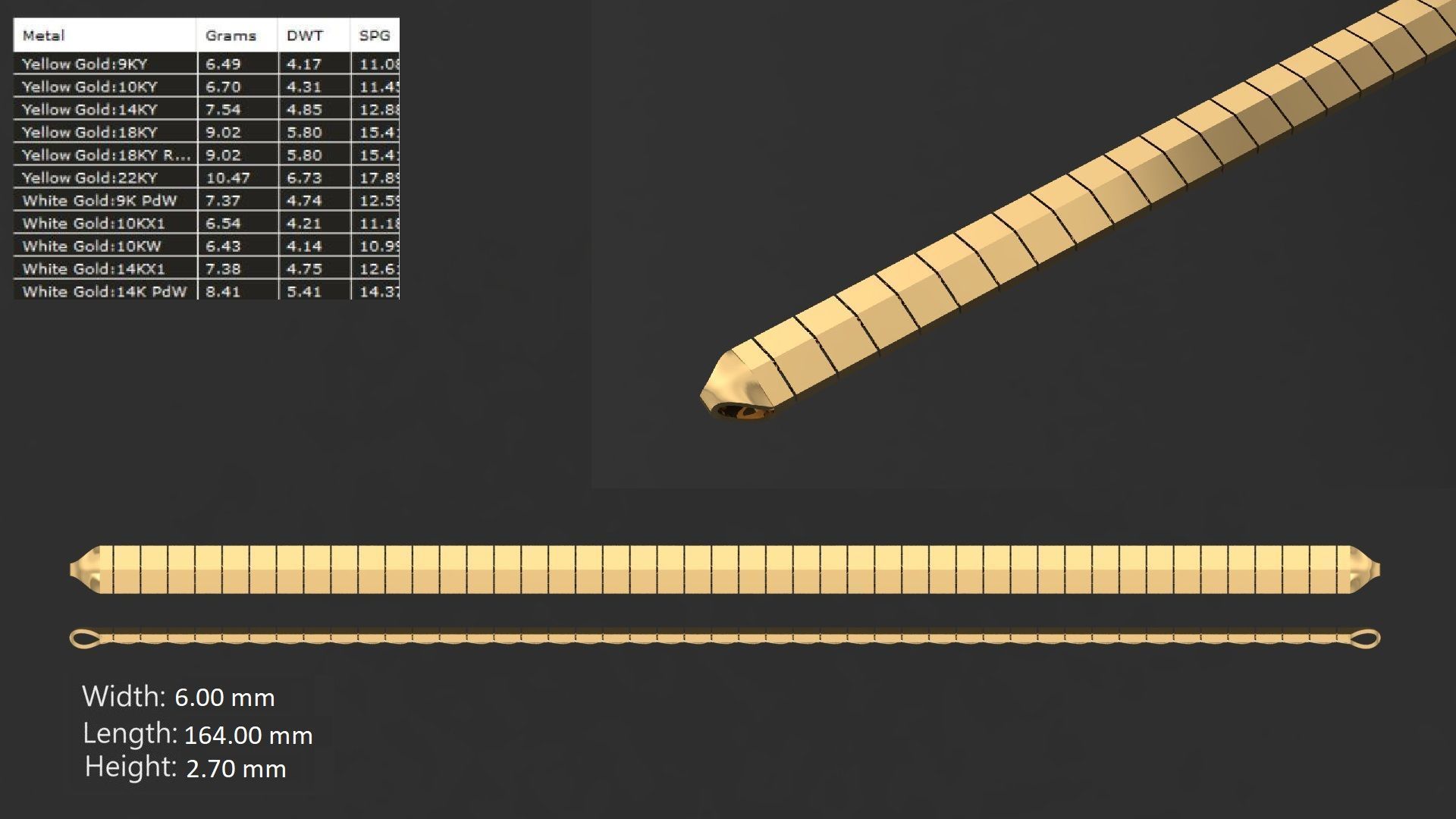 LIGHT WEIGHT LINK CHAIN BRACELT - 90 PIECES READY FOR PRINT 3D print model_38