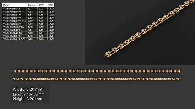 16 PIECES LIGHT WEIGHT LINK CHAIN FOR GIRLS  3D print model