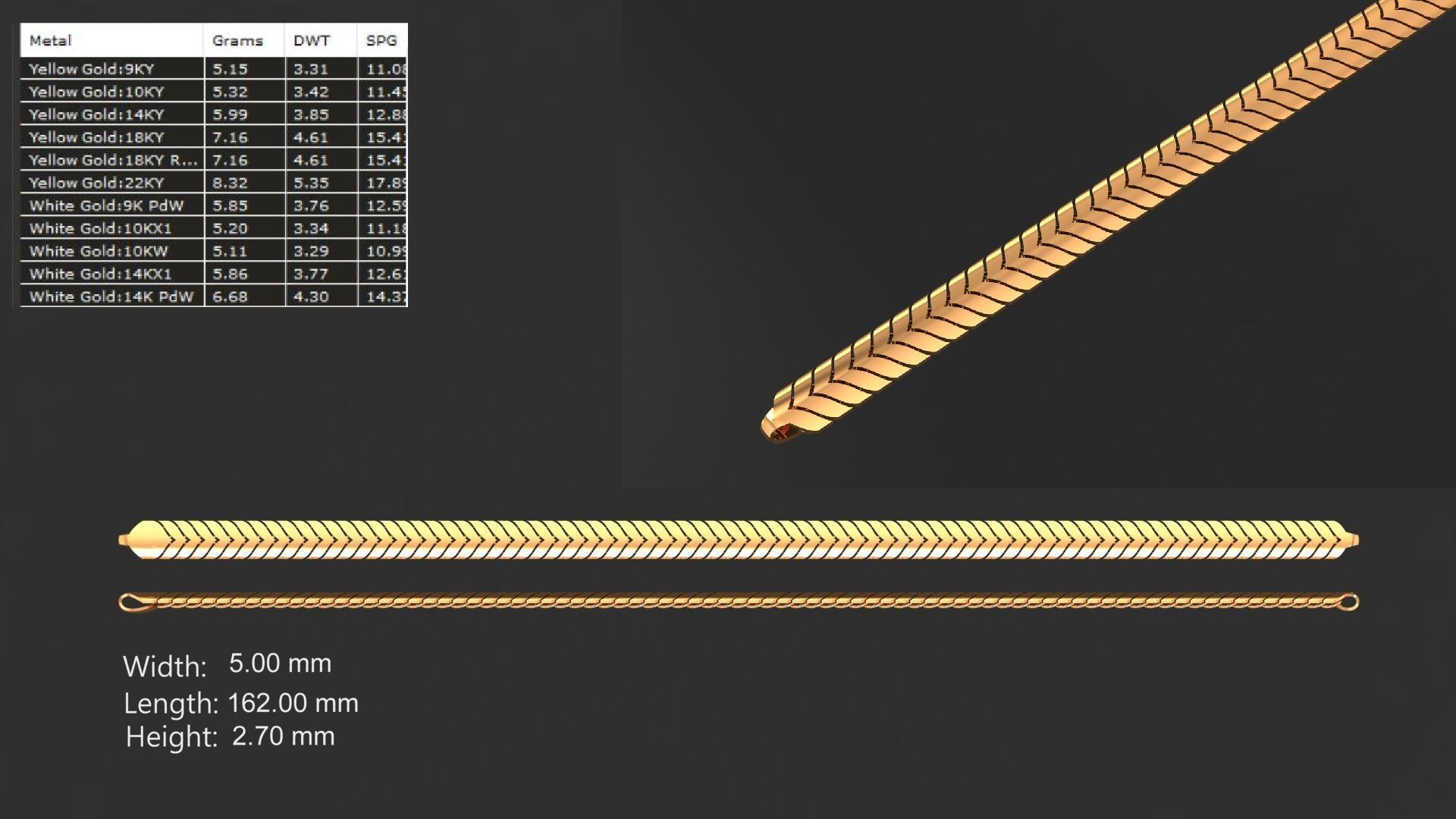 54 LINK CHAIN BRACELT FOR BOYS  3D print model_1