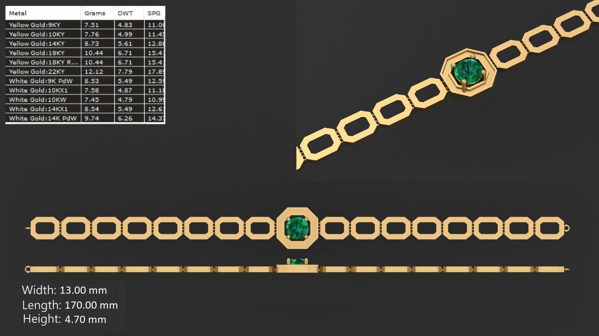 54 LINK CHAIN BRACELT FOR BOYS  3D print model_27