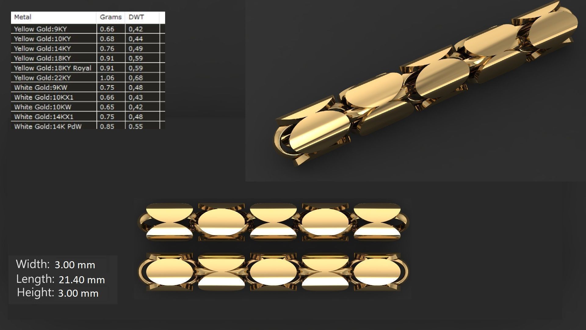 54 LINK CHAIN BRACELT FOR BOYS  3D print model_14