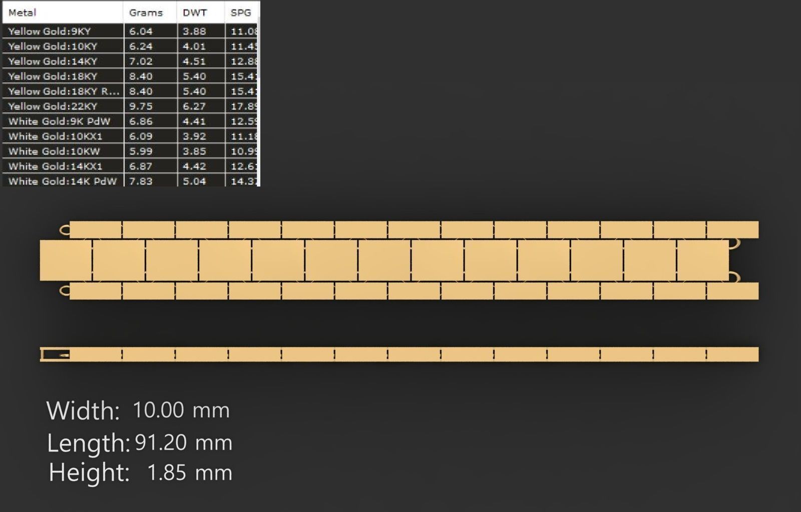 54 LINK CHAIN BRACELT FOR BOYS  3D print model_46